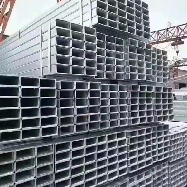 Superfície galvanizada ASTM A500 Gr. B 60X60 75X75 50X150 50X100 Tubos de aço retangulares quadrados negros