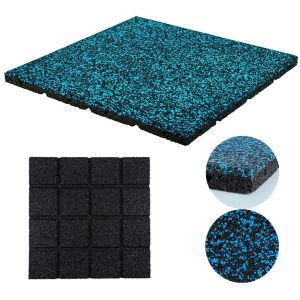 Tejas de suelo de gimnasio ecológicas antiderrapante Alfombras de suelo de caucho absorbentes de choques