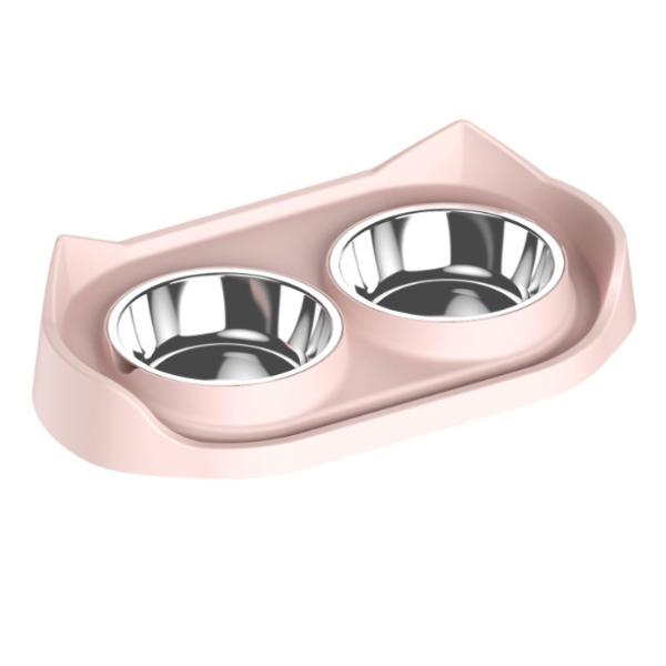 2 Stainless Steel Cat Dog Water Bowl No Spill Slow Feeder