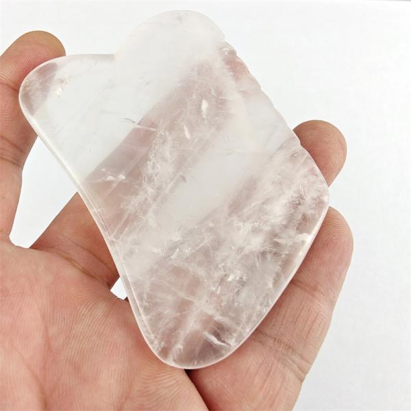 Facial Massage Tool Clear Quartz Gua Sha Scraping Tool for SPA and Acupuncture Treatment