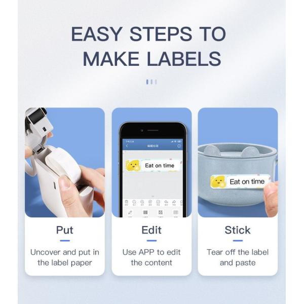 15mm Label Barcode Printer Machine 40mm/s Wireless Portable Label Printer