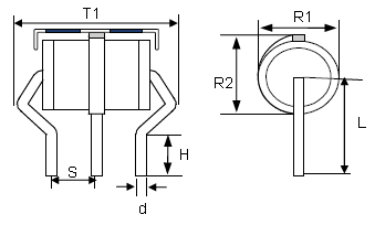 Low Capacitance SE8 Series 3 Electrode 8x10mm Ceramic Gas Discharge Tube GDT 75-600V 20% 10KA For Power Supplies