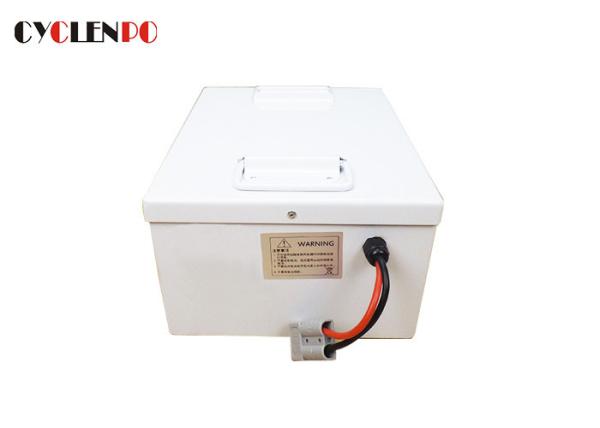 White Rechargeable 24 Volt Lithium Ion Deep Cycle Battery 50ah 15kg For Golf Cart