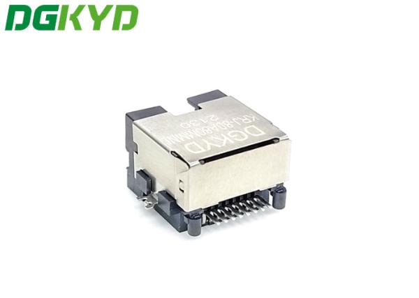 Conector hembra RJ45 LCP SMD 8 pines con hundimiento en placa DGKYDCB801188GWA6SB1133