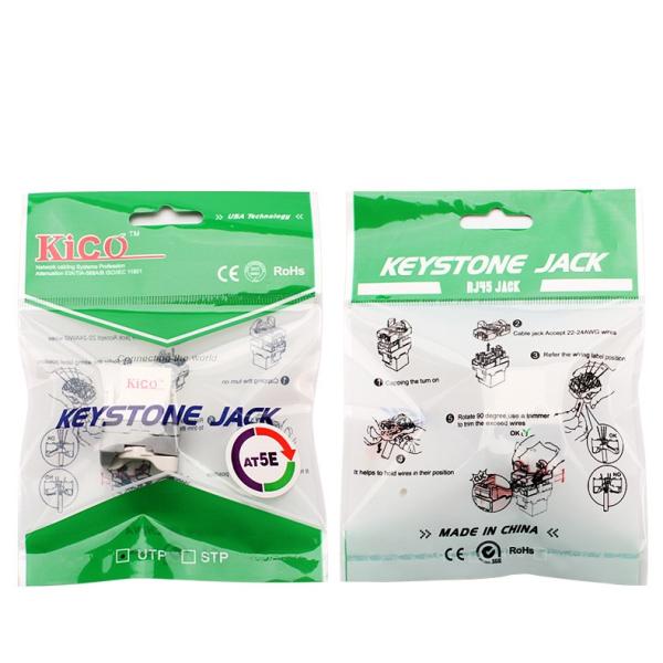 Módulo trapezoide da rede do gato 5e UTP RJ45 da inserção dos acessórios do cabo da rede do OEM