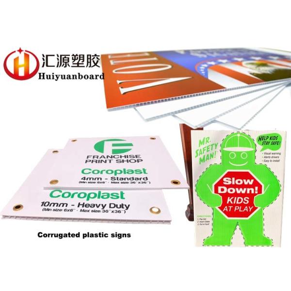 Silk Printing Eco Friendly Corrugated Plastic Signs In Advertising
