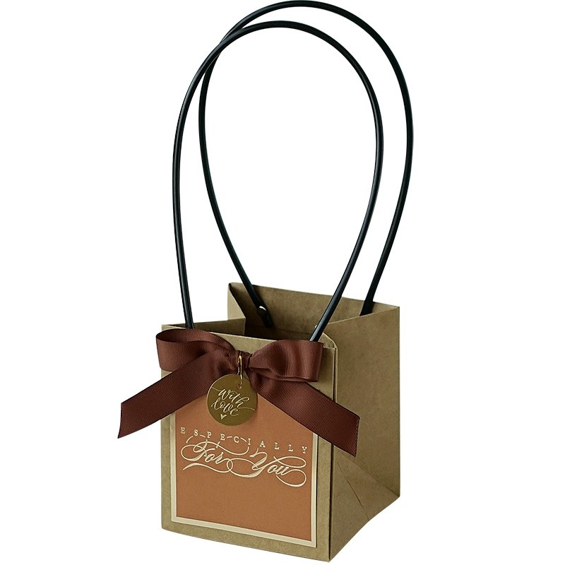 Custom Logo Print Wholesale Grocery White Brown Kraft Paper Gift Bag Cute Craft Paper Bag With Handle (Настроенный логотип печатать оптом) Белая коричневая бумажная сумочка для подарков Красивая бумажная сумочка с ручкой
