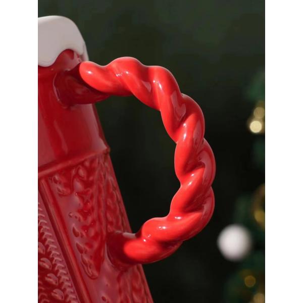 2024 Ceramic Christmas Mug Water Cup With Lid And Straw For Office Home Drinking Mug Children's Gift Design