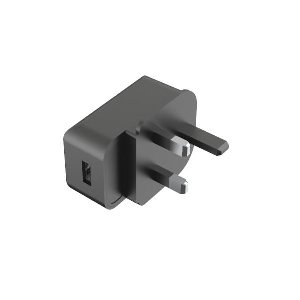 RoHS BV Single USB 5V2.4A Usb Wall Charger UK Fireproof PC