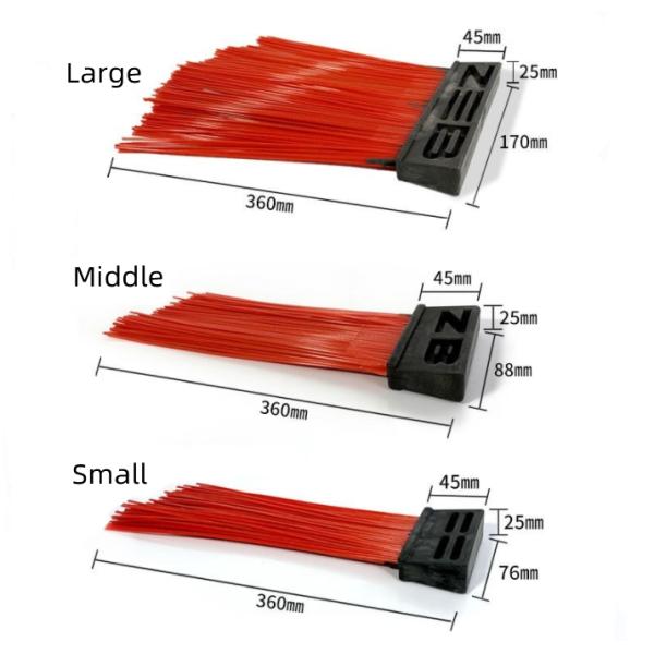 Escobilla de limpieza de calles cuadradas reemplazable Sanidad Roja Escobilla de limpieza de calles Seguridad Nylon