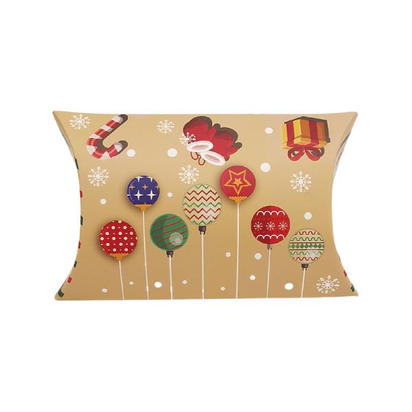 Custom Printed Kraft Paper Pillow Box with Clear Window – Eco-Friendly Packaging for Gifts & Retail