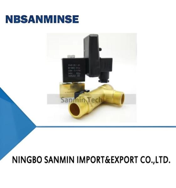 SR-G-15 4Mpa G 1/2 High Pressure Solenoid For Electronic Drain Valves Air Compressor Valve Brass Solenoid Drainer NBSANMINSE