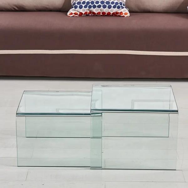 Lightweight Coffee Cafe Tables Glass Material Multipurpose Practical