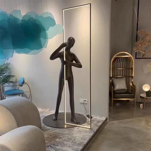 Modern Human Body Sculpture Model Room Sales Office Art Decoration Lamp Hotel Hall Decoration Floor Lamp