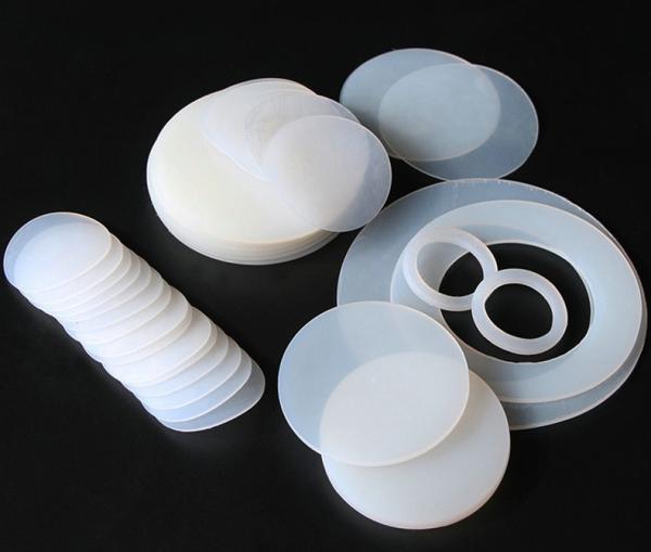 Produto a arruela translúcida, branca do silicone, gaxeta do silicone, selo do silicone, anel do silicone