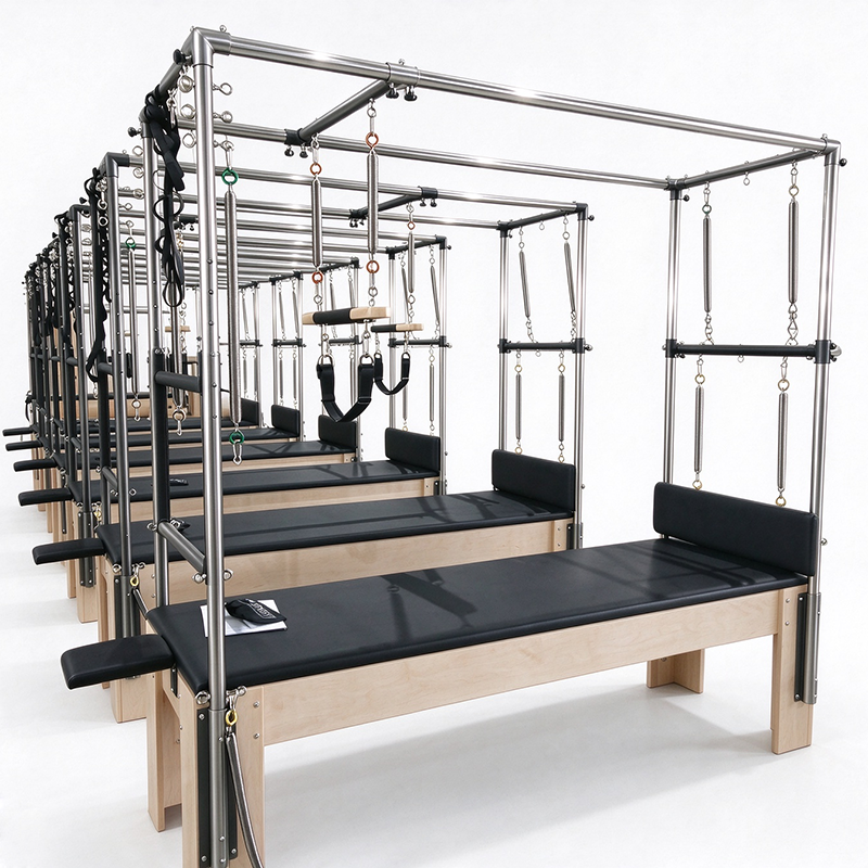 Stainless Steel Frame Professional Pilates Equipment Cadillac Trapeze Microfiber Leather
