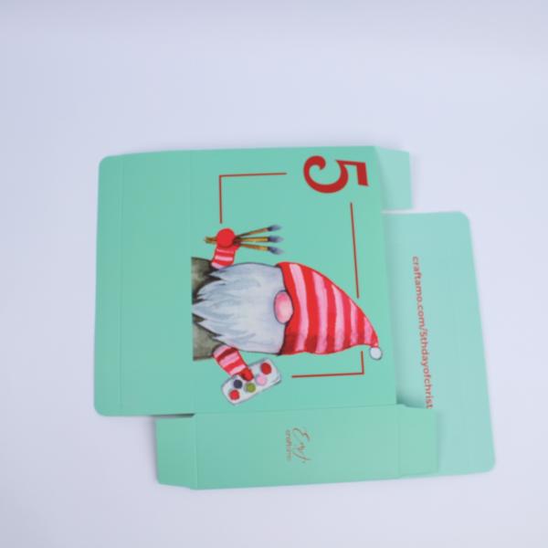 Boîtes en papier mystérieuses recyclables sur mesure Emballage Produit cosmétique de Noël