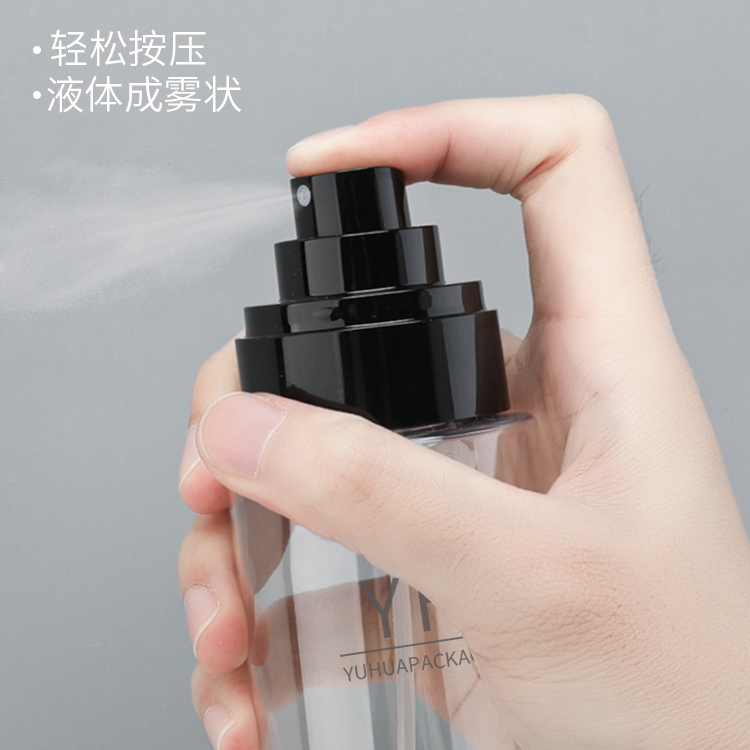 Бутылка 120ml 150ml брызг пластмассы округлой формы цилиндра для тонера сути