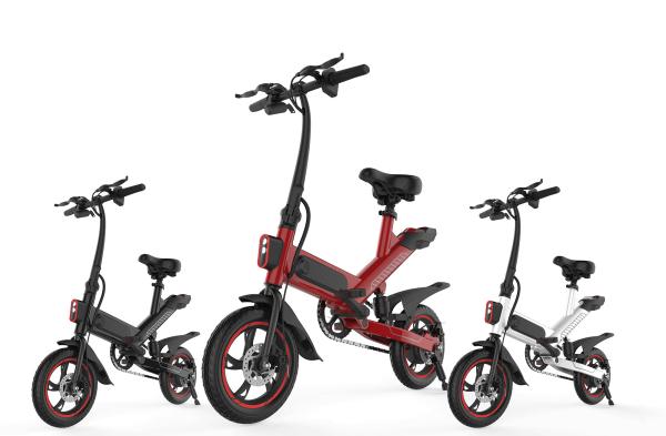 14 Inch Electric City Folding Bike Pneumatic Tire Adjustable Light Triangular Stable Stucture