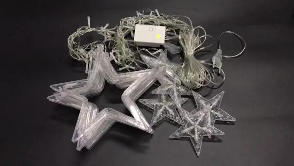 110V 220V LED Star Curtain String Light Fairy Lights Christmas Garland For Wedding Party Window Outdoor Indoor New Year Decor