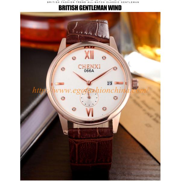 066A Rose Gold Roma Marks Stainless Steel Caseback Watch Quartz Movement Japan Watch OEM