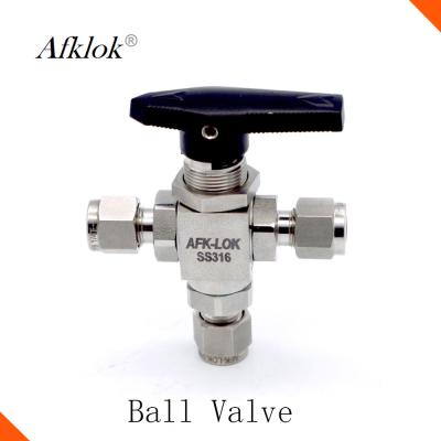 Maneira 3 válvula de bola de aço inoxidável de 316 altas pressões de 1/8 de 1/4 de 3/8 de 1/2”