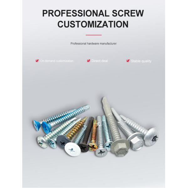 Стальные цинковые филипсы с плоской головой самосверляющие винты с двумя ушами