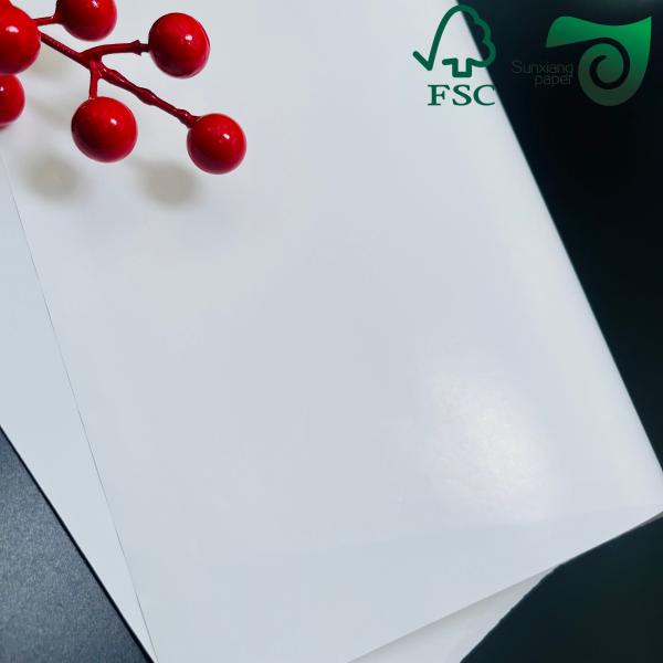 300GSM FSC SGS Certified White Art Gloss Paper Reel 100% Natural Pulp