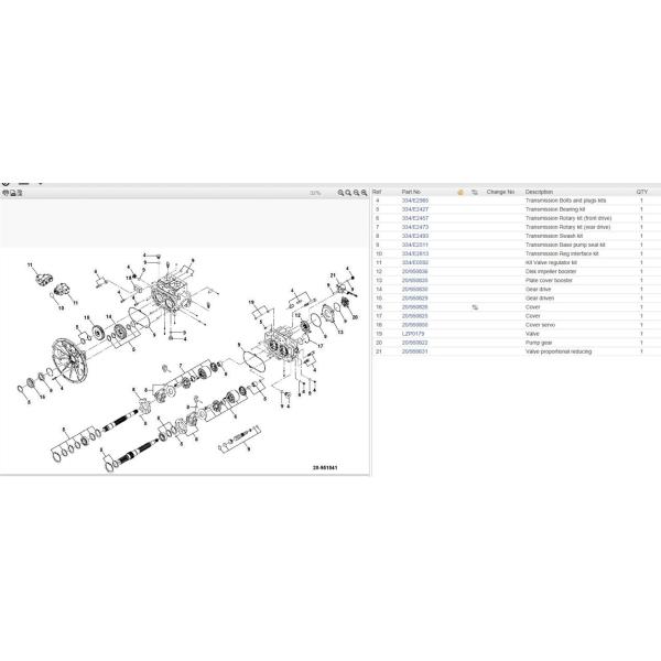 Части запасной части 20/951041 K5V200-DPH-DBR-ZS34-V Belparts гидронасоса машины JS460 экскаватора JCB