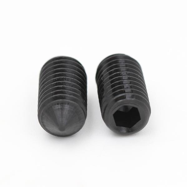 SGS Approved Grade 12.9 Black Zinc Steel Hexagon Socket Cone Point Set Screws for Secure Fastening