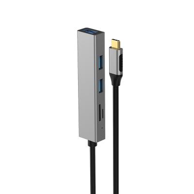 Hub multi-ports USB3.0 Type C 5 en 1 avec lecteur de carte SD TF combo