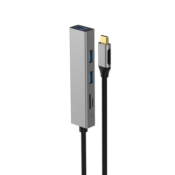 Hub multi-ports USB3.0 Type C 5 en 1 avec lecteur de carte SD TF combo