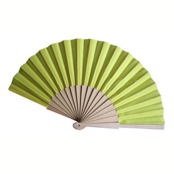 High Quality Polyester Cotton and Paper Wood Hand Fan Handcrafted Hand Fan for Party