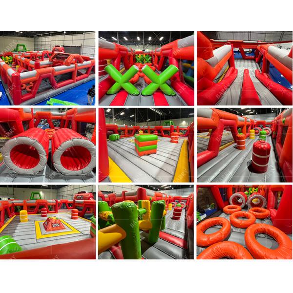 Parque de Trampolín Rojo Fun City Parque temático inflable Parque de diversiones Para adultos grandes casas de rebote inflables para venta para niños