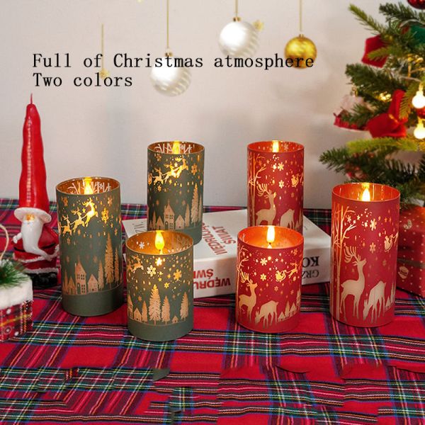 Customized Christmas Decoration Candle Remote Control Real Wax Christmas Tree Candles