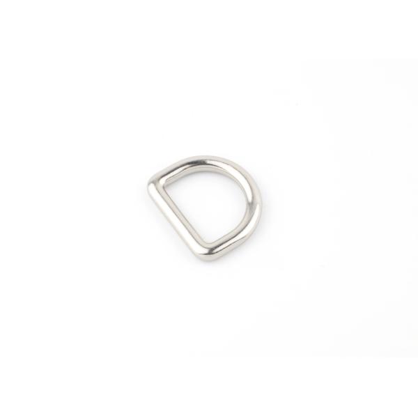 Zinc Alloy Handbag Rings Hardware , Nickle Color Metal D Rings For Bags