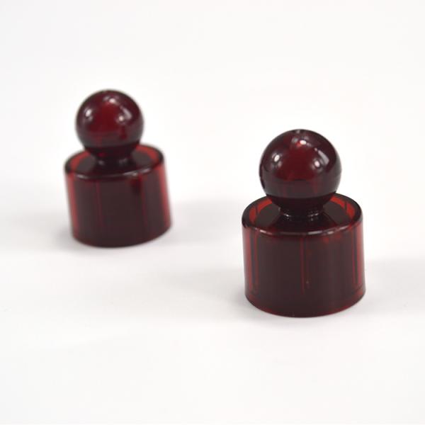 Récipient en plastique pour parfum cosmétique en rouge avec couvercle à vis de 12 mm