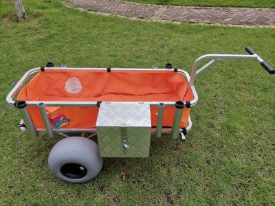 Utility Folding Portable Fishing Cart Industrial Beach Fishing Cart With Big Wheels