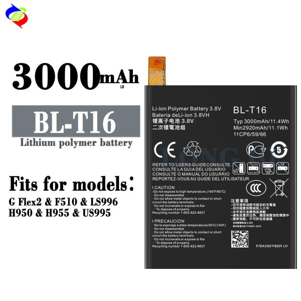 BL-T16 Bateria de Lítio de Polímero 2920MAH 3.8V para LG H950 H955 H959 LS996 US995 Telefone Móvel