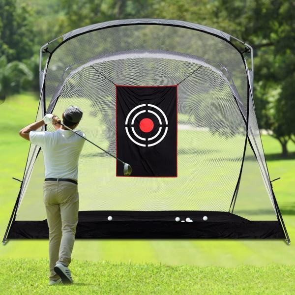 Golf Hitting Cage Practice Aid For Outdoor, Golf Practice Net, Hitting Aids Nets, Portable Golf Impact Nets Cages