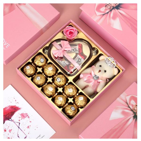 Коробка подарков на заказ с шоколадом с вставкой свадебный день рождения CDandy печенье бумажная упаковка