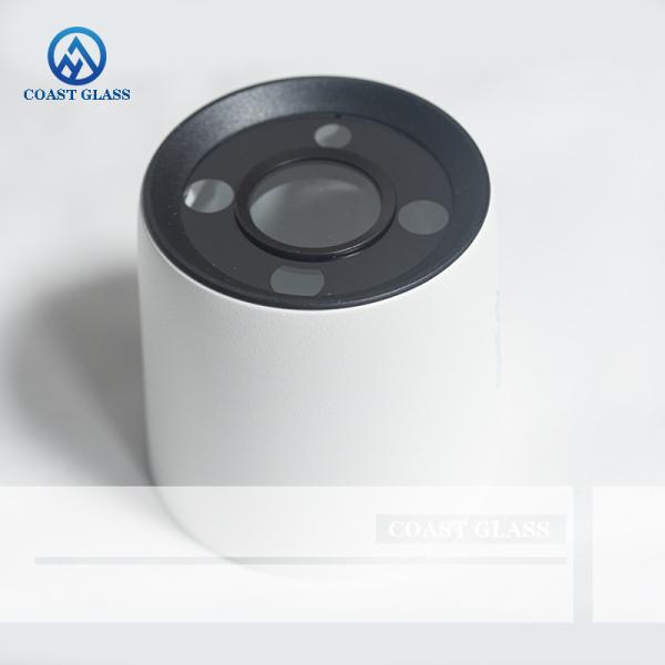 2mm Glass Cut To Size Black Framed Tempered Glass Lens For CCTV