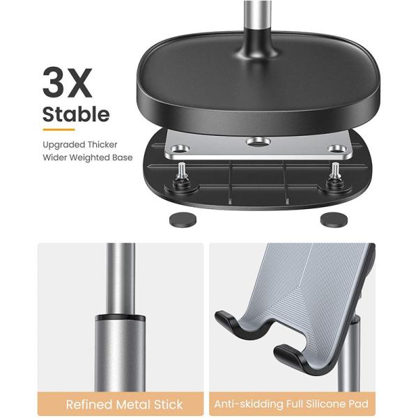 Держателя телефона высоты угла сплав регулируемого умного алюминиевый для стола