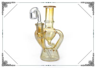 Mini Dab Oil rig Glass Recycler Bong With Quartz Banger 14.4mm Joint Pipe