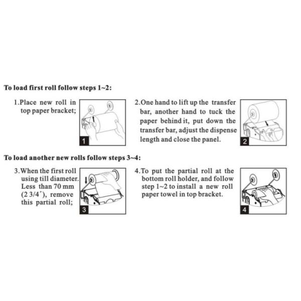 Brown / Blue Hand Paper Dispenser With Lock High Capacity Convenient