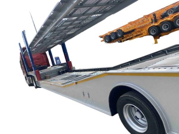 High Efficiency Cimc Brand New Flatbed Skeleton Semi Trailer Accessories For Car Hauler Transport Trucks And Trailers