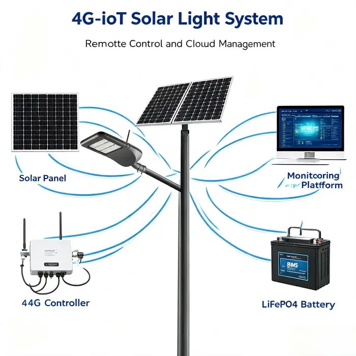 Smart LED Street Light | Solar‑Powered, Motion Sensor, Remote Monitoring for Road Lighting