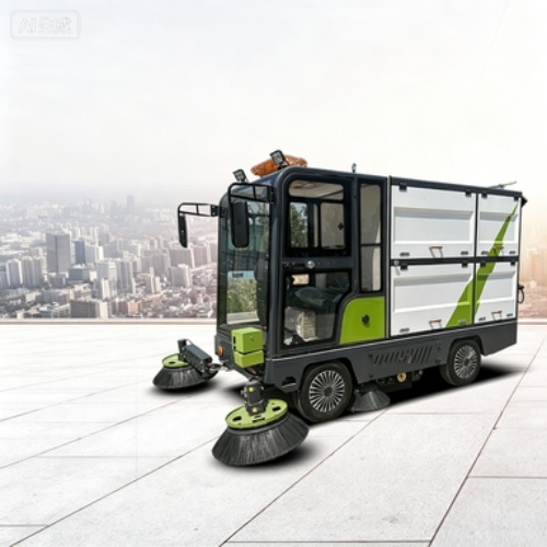 Ride‑on Industrial Electric Road Sweeper for Street Debris Collection & Road Cleaning