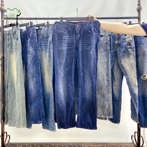 Second-Hand Women's Brand Jeans Skinny Baggy Mixed Woman Jeans Second Hand for Women Used Luxury Clothes in Bales Used Brand Clothes