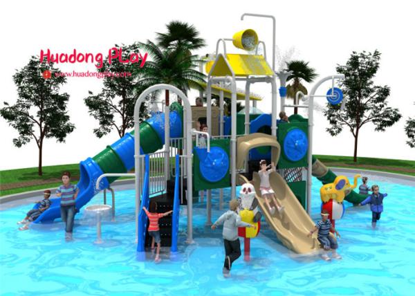 Outside Water Park Playground Equipment Slip Slide Easy To Maintain Long Life Span